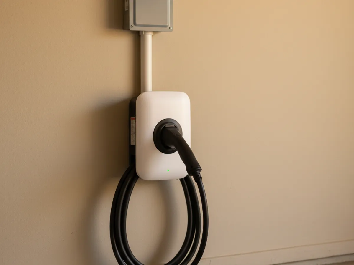 EV Chargers detail work by a licensed San Diego County electrician